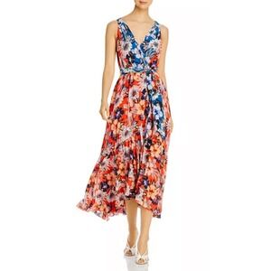 Jade Johnny Was Priyanka XL‎ Maxi Dress Floral Print Sleeveless Silk